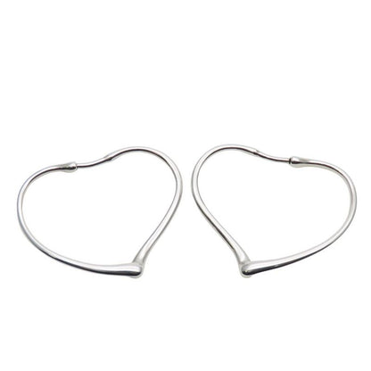 Tiffany & Co Earrings Open Heart Hoop Silver 925 Approx 5.6g Silver Elsa