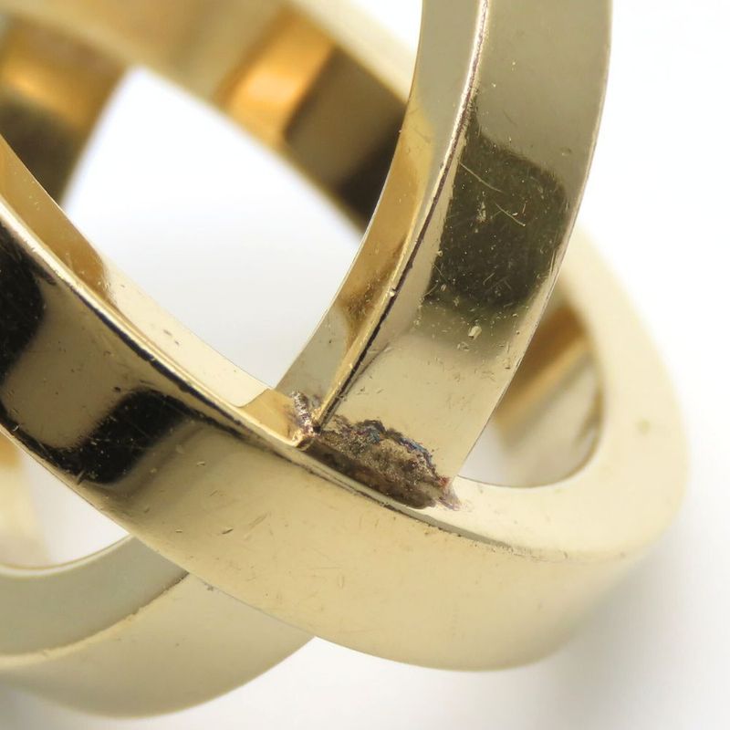 Hermes Scarf Ring Cosmos Fantaisie Metal Gold Plated GP Accessory Ladies Women