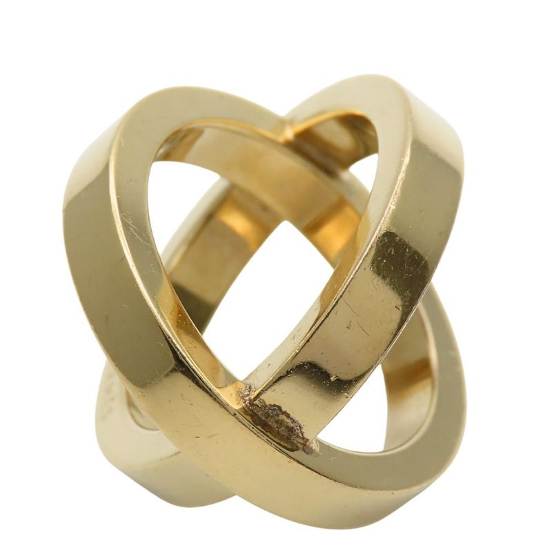 Hermes Scarf Ring Cosmos Fantaisie Metal Gold Plated GP Accessory Ladies Women