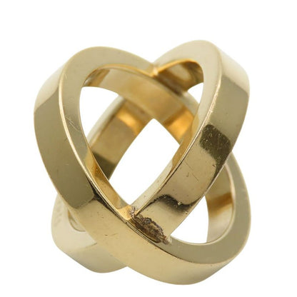 Hermes Scarf Ring Cosmos Fantaisie Metal Gold Plated GP Accessory Ladies Women