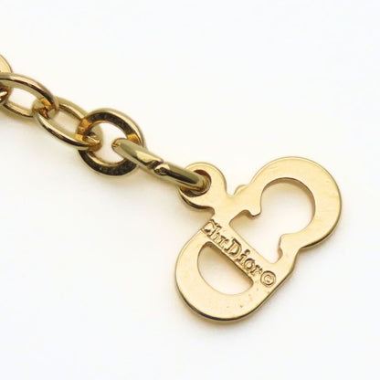 Christian Dior Necklace CD Logo Twisted Metal Gold Plated GP Accessories Ladies