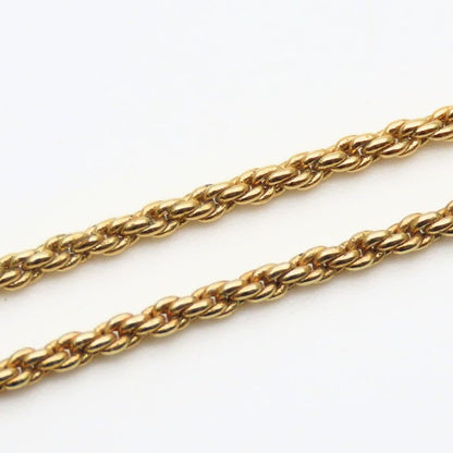 Christian Dior Necklace CD Logo Twisted Metal Gold Plated GP Accessories Ladies
