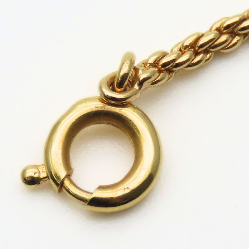 Christian Dior Necklace CD Logo Twisted Metal Gold Plated GP Accessories Ladies