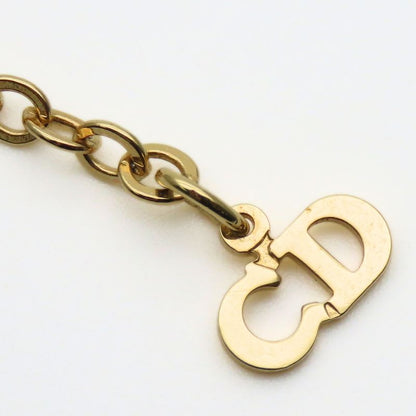 Christian Dior Necklace CD Logo Twisted Metal Gold Plated GP Accessories Ladies