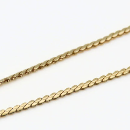 Christian Dior Necklace CD Logo Metal Rhinestone Gold Plated GP Accessories