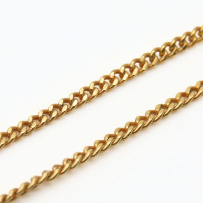 Christian Dior Necklace CD Logo Metal Rhinestone Gold Plated GP Accessories