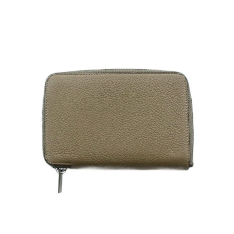 Celine Phoebe Period Zip Around Wallet Bifold Wallet Leather Greige SS • OS