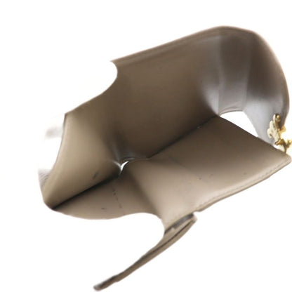 Celine Small Flap Wallet Triomphe Trifold Wallet Leather Greige SS • OS