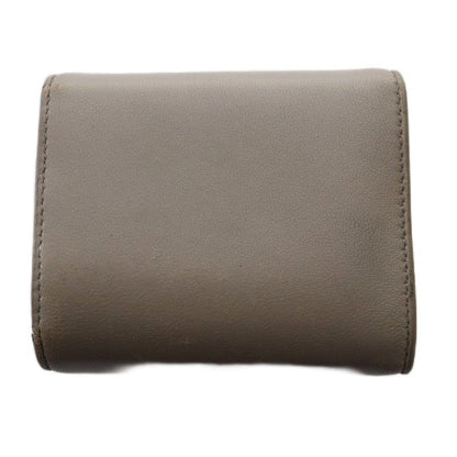 Celine Small Flap Wallet Triomphe Trifold Wallet Leather Greige SS • OS