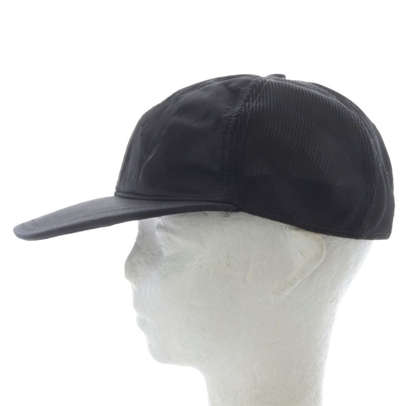 Gucci GG Pattern Nylon Mesh Baseball Cap Hat M 58cm (22.83in) Black Yo8 • OH