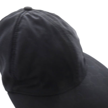 Gucci GG Pattern Nylon Mesh Baseball Cap Hat M 58cm (22.83in) Black Yo8 • OH
