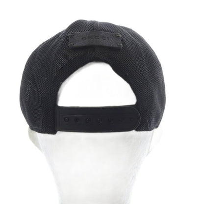 Gucci GG Pattern Nylon Mesh Baseball Cap Hat M 58cm (22.83in) Black Yo8 • OH