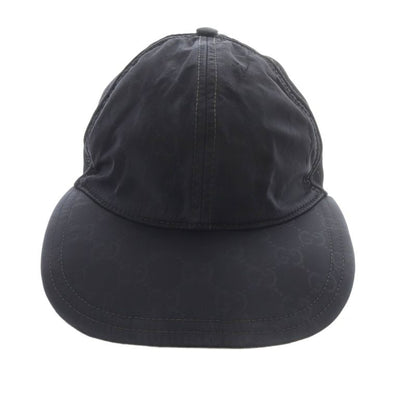 Gucci GG Pattern Nylon Mesh Baseball Cap Hat M 58cm (22.83in) Black Yo8 • OH