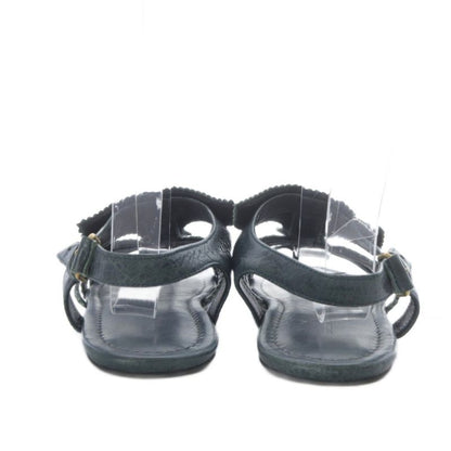 Balenciaga Arena Sandals Flat Strap Leather 37.5 Gray Yo2 • Sh