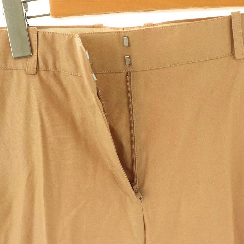 Celine Phoebe Period Cotton Flare Wide Pants 36 Beige Roll Up Cx • OS