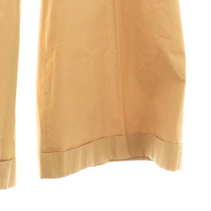 Celine Phoebe Period Cotton Flare Wide Pants 36 Beige Roll Up Cx • OS