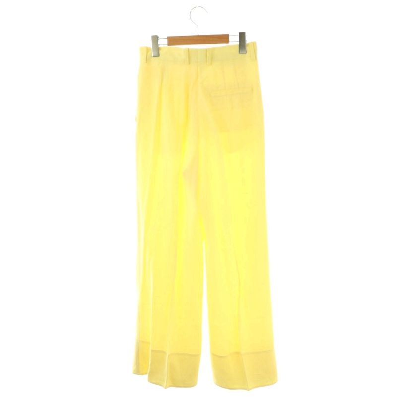 Celine Phoebe Period 2 Tuck Wide Pants 36 Yellow Cx • OS