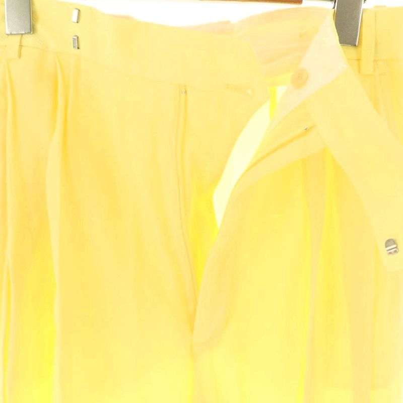Celine Phoebe Period 2 Tuck Wide Pants 36 Yellow Cx • OS