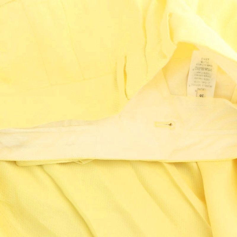 Celine Phoebe Period 2 Tuck Wide Pants 36 Yellow Cx • OS