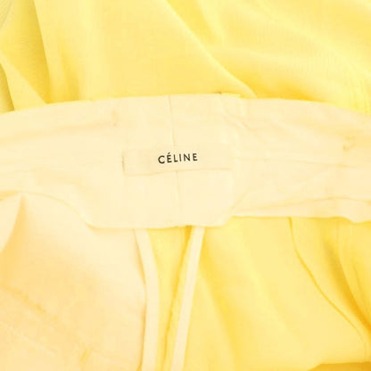 Celine Phoebe Period 2 Tuck Wide Pants 36 Yellow Cx • OS