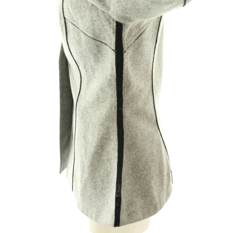 Fendi Wool Side Lace Collarless Jacket 40 Gray Cx • OS • Sh