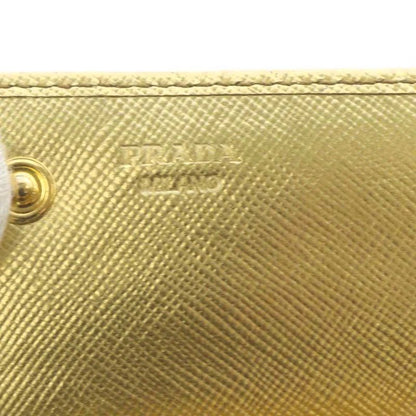 Prada Wallet Bag Shoulder Bag One Shoulder Crossbody Chain Gold Color Yo21 • OH