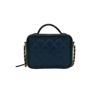 Chanel Chanel CC Filigree Caviar Leather 2-Way Shoulder Bag