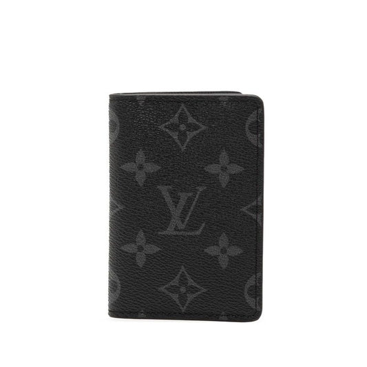Louis Vuitton Monogram Eclipse Organizer de Poche M61696 Black PVC Leather