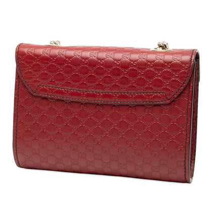 Gucci Micro Gucci Guccissima Horsebit Emily Shoulder Bag Crossbody 449636 Wine Red