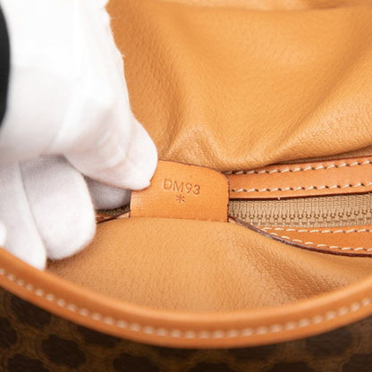 Celine Macadam Shoulder Bag Messenger Crossbody Brown PVC Leather Women's Celine