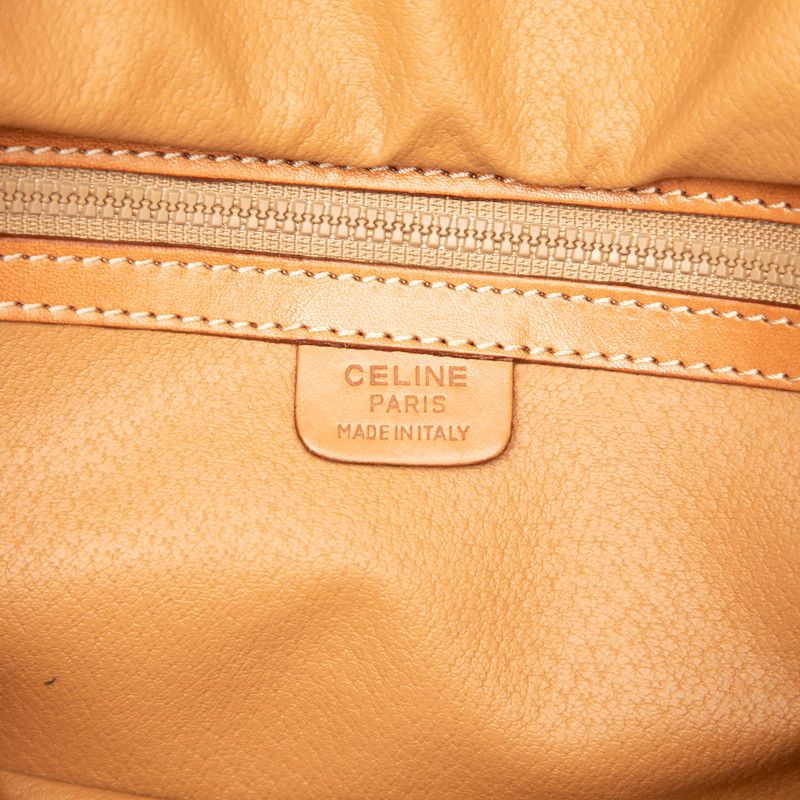 Celine Macadam Shoulder Bag Messenger Crossbody Brown PVC Leather Women's Celine