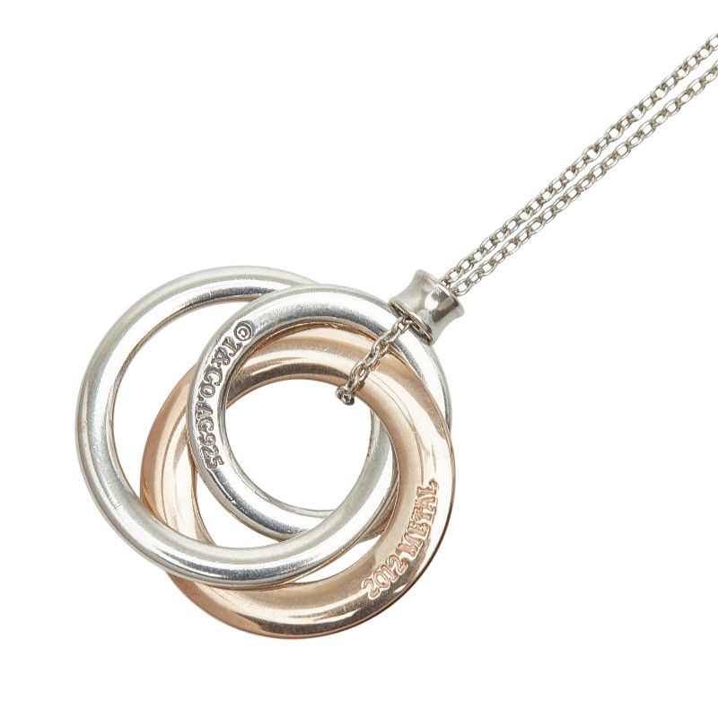 Tiffany & Co Triple Circle Silver Bronze Sv925 Silver Gold Rubedo Combi Women's
