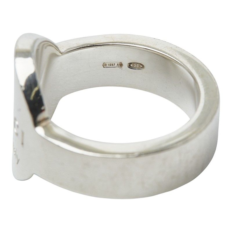 Gucci Logo Ring #14 Sv925 Silver Ladies Gucci