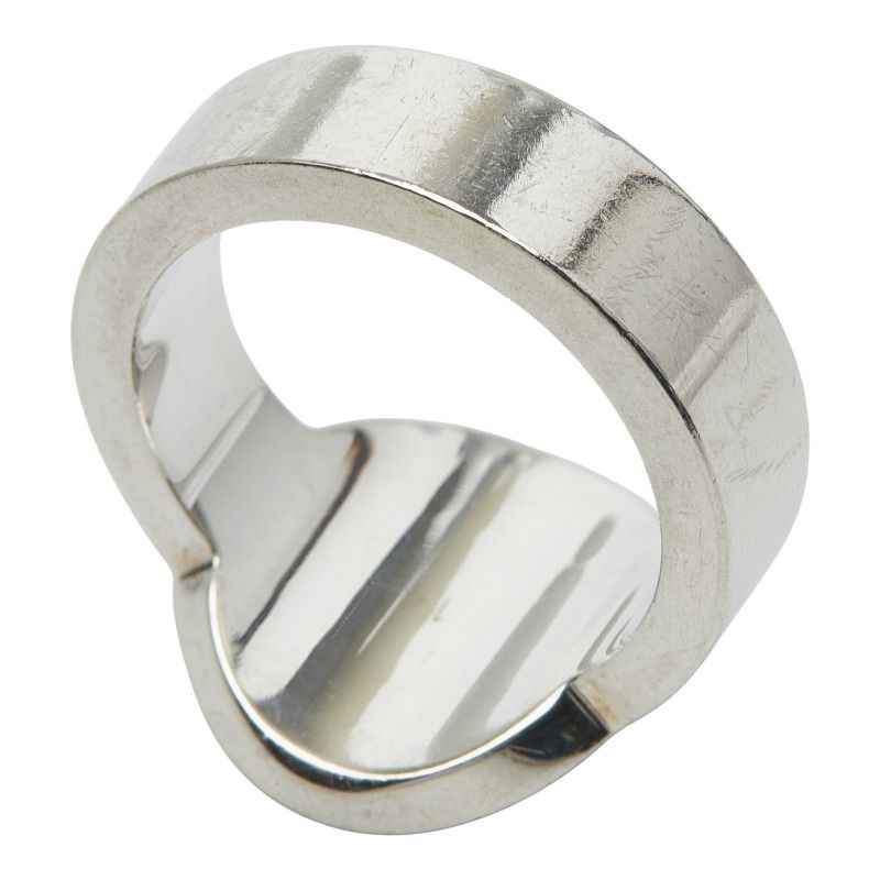 Gucci Logo Ring #14 Sv925 Silver Ladies Gucci