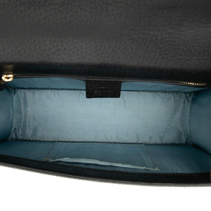 Gucci Sylvie Bee & Star 524405 Black Leather Women's Gucci