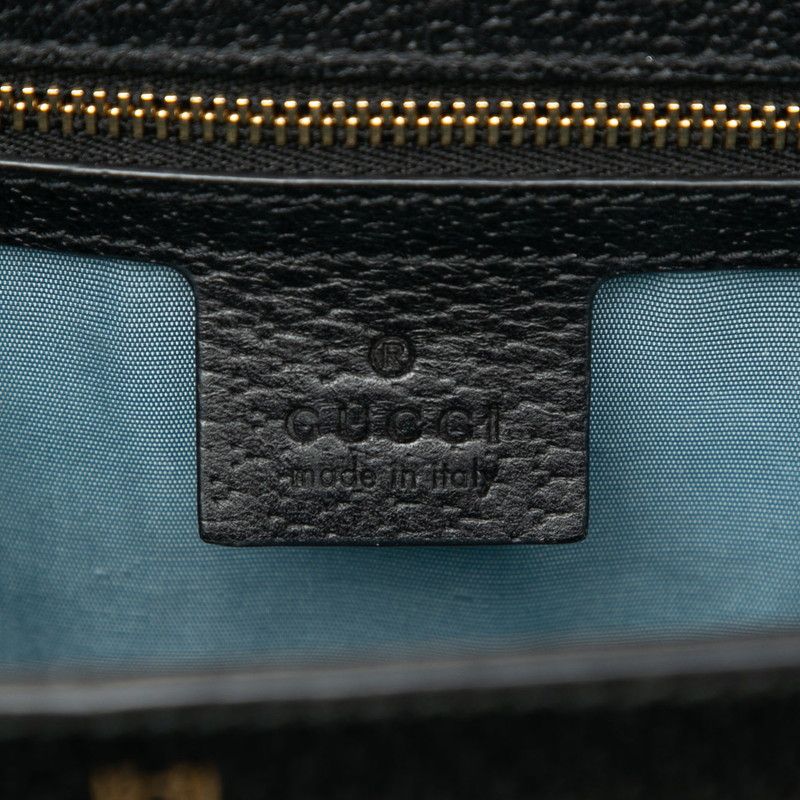 Gucci Sylvie Bee & Star 524405 Black Leather Women's Gucci