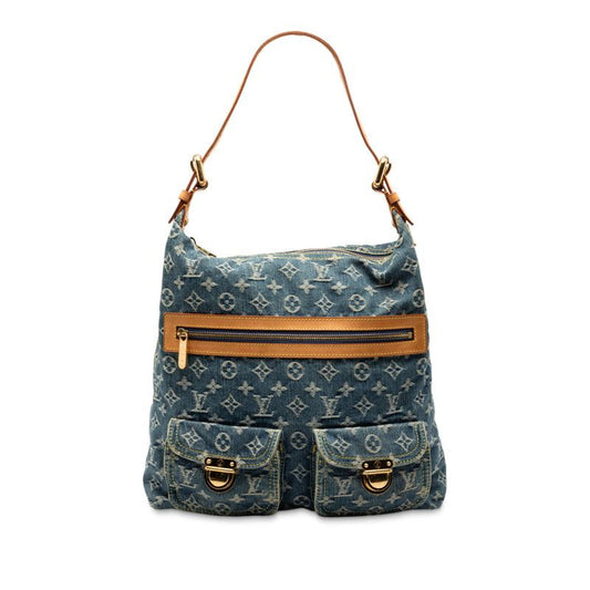 Louis Vuitton Monogram Denim Baggy GM Crossbody Shoulder Bag M95048 Blue Denim