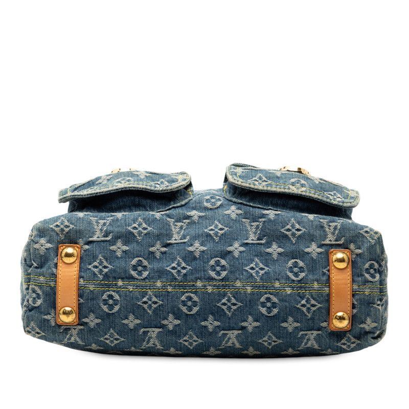 Louis Vuitton Monogram Denim Baggy GM Crossbody Shoulder Bag M95048 Blue Denim