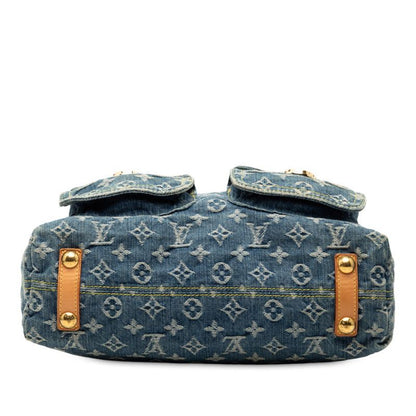 Louis Vuitton Monogram Denim Baggy GM Crossbody Shoulder Bag M95048 Blue Denim