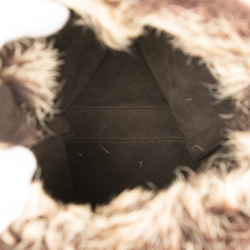 Hermes Sac Tudo Moco Shoulder Bag Crossbody Brown Nubuck Fur Ladies Hermes