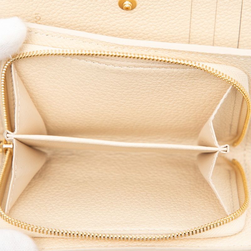 Louis Vuitton Monogram Empreinte Portefeuille Cles a M81927 Rose Trianon Ivory