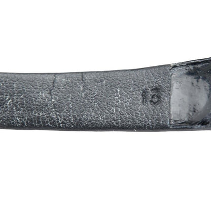 Tiffany & Co Atlas Belt (external Product) Silver Black Stainless Steel Leather