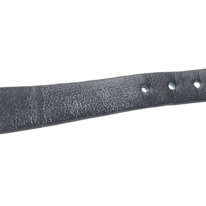 Tiffany & Co Atlas Belt (external Product) Silver Black Stainless Steel Leather