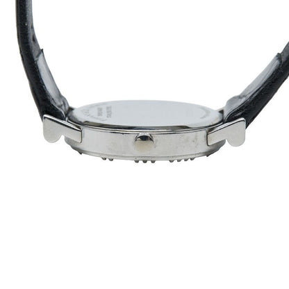 Tiffany & Co Atlas Belt (external Product) Silver Black Stainless Steel Leather