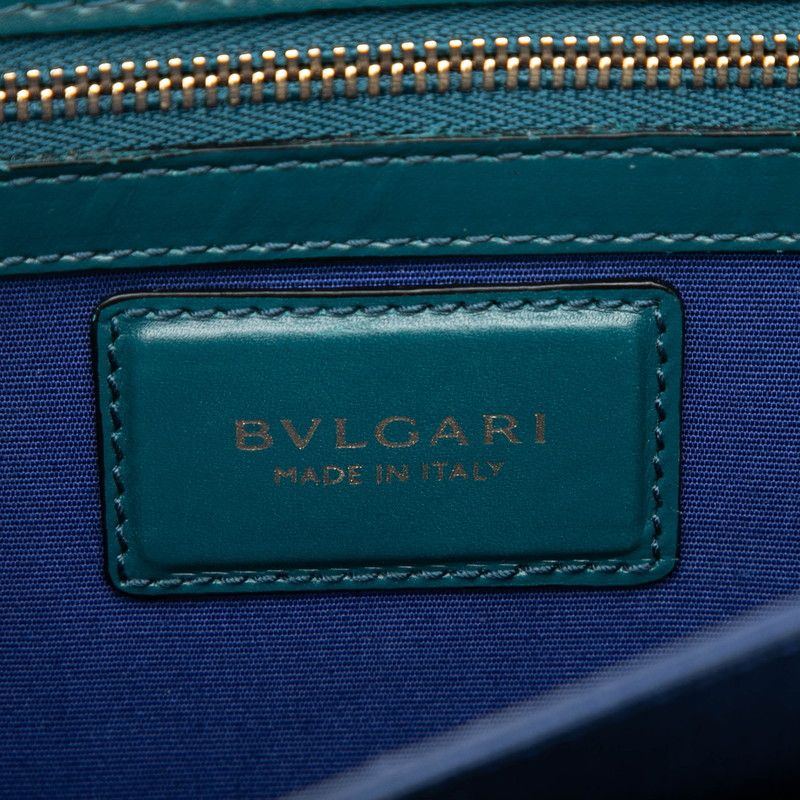 Bvlgari Serpenti Forever Handbag Shoulder Bag 2way Green Leather Ladies Bvlgari