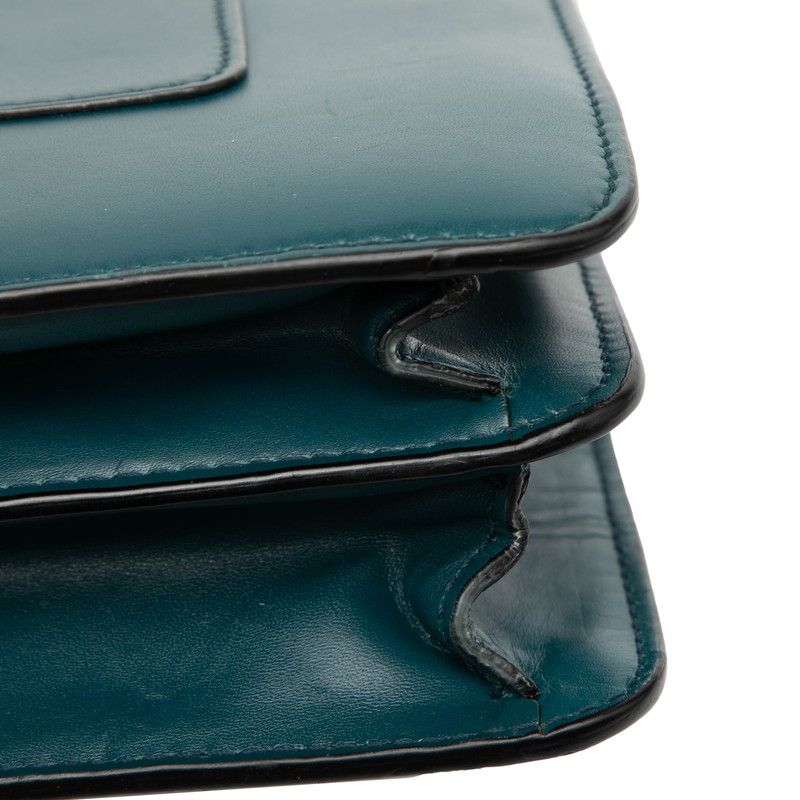 Bvlgari Serpenti Forever Handbag Shoulder Bag 2way Green Leather Ladies Bvlgari