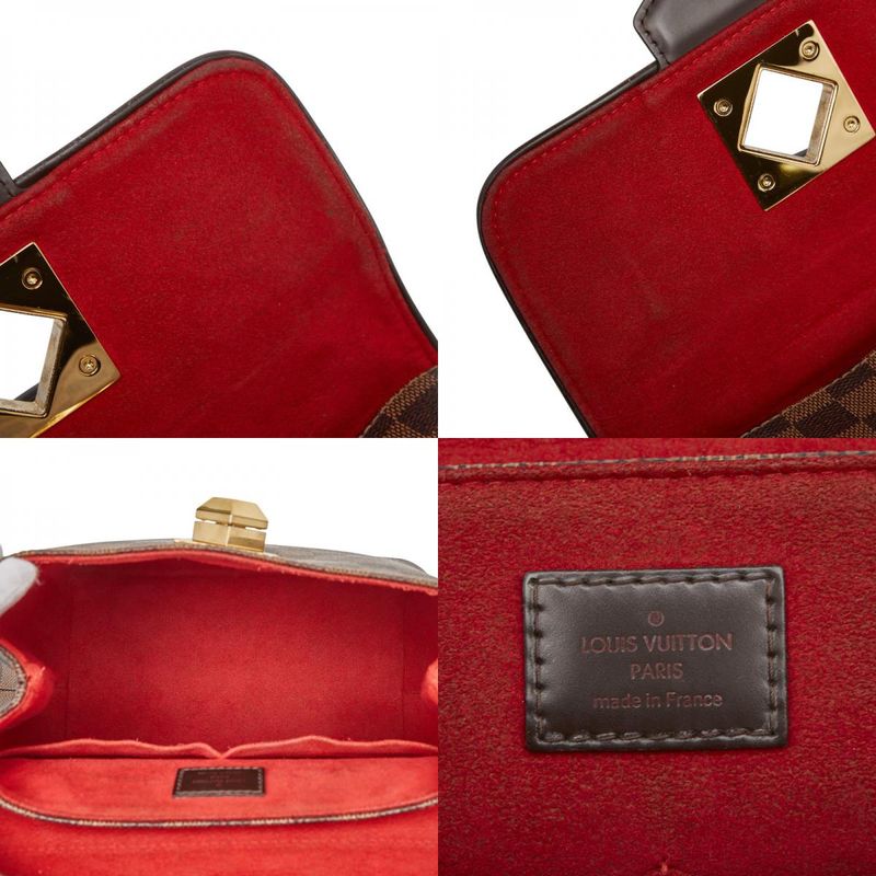 Louis Vuitton Damier Bergamo PM Handbag Shoulder Bag 2way N41167 Brown PVC