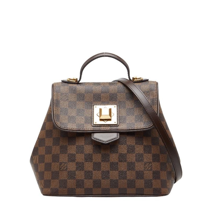 Louis Vuitton Damier Bergamo PM Handbag Shoulder Bag 2way N41167 Brown PVC