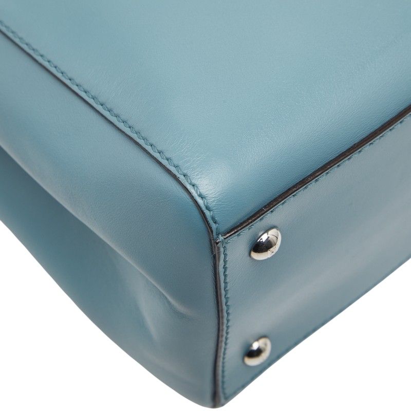 Fendi Com Handbag Shoulder Bag 2way 8bn293 Blue Leather Ladies Fendi