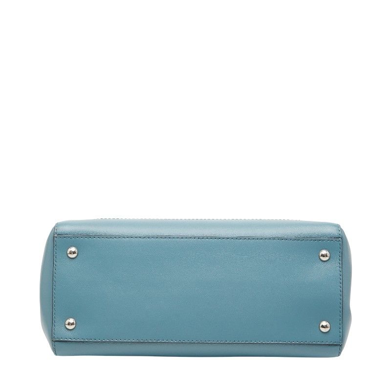 Fendi Com Handbag Shoulder Bag 2way 8bn293 Blue Leather Ladies Fendi